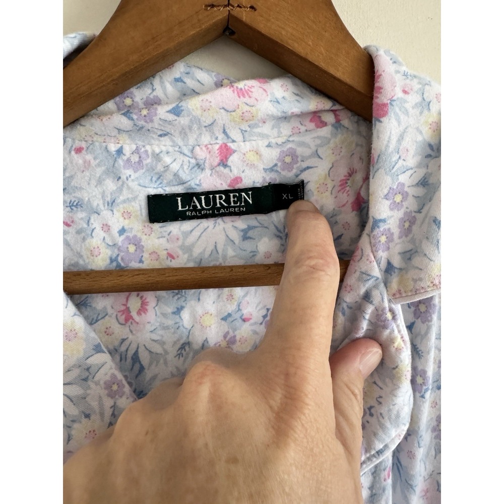 Ralph Lauren Vintage Sleep Set Pajamas Women's Xl Pjs Cute Floral Sweet Flirty - Picture 3 of 7